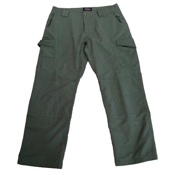 TRU SPEC Tactical Pants Womens 14/32 Green Cargo Utility Ripstop EUC - Picture 1 of 4